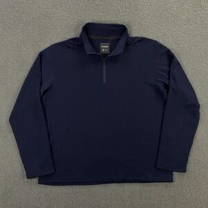 Ten Thousand The Over 1/4 Zip Pullover Mens XL Navy Blue Athletic Sweater Run